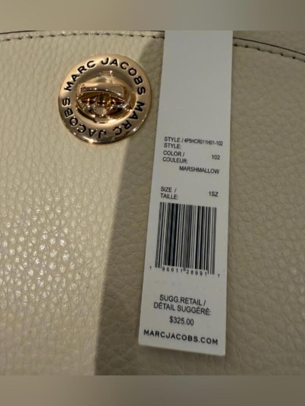 NWT Authentic MARC JACOBS Turn-lock Small Crossbody Camera Bag Ivory Gold Purse - Picture 8 of 9